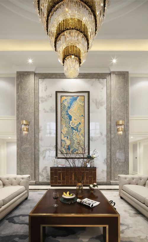 客厅装修效果图简洁529平美式别墅客厅设计效
