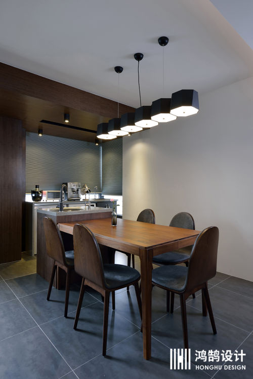 厨房装修效果图典雅56平北欧二居餐厅设计案例