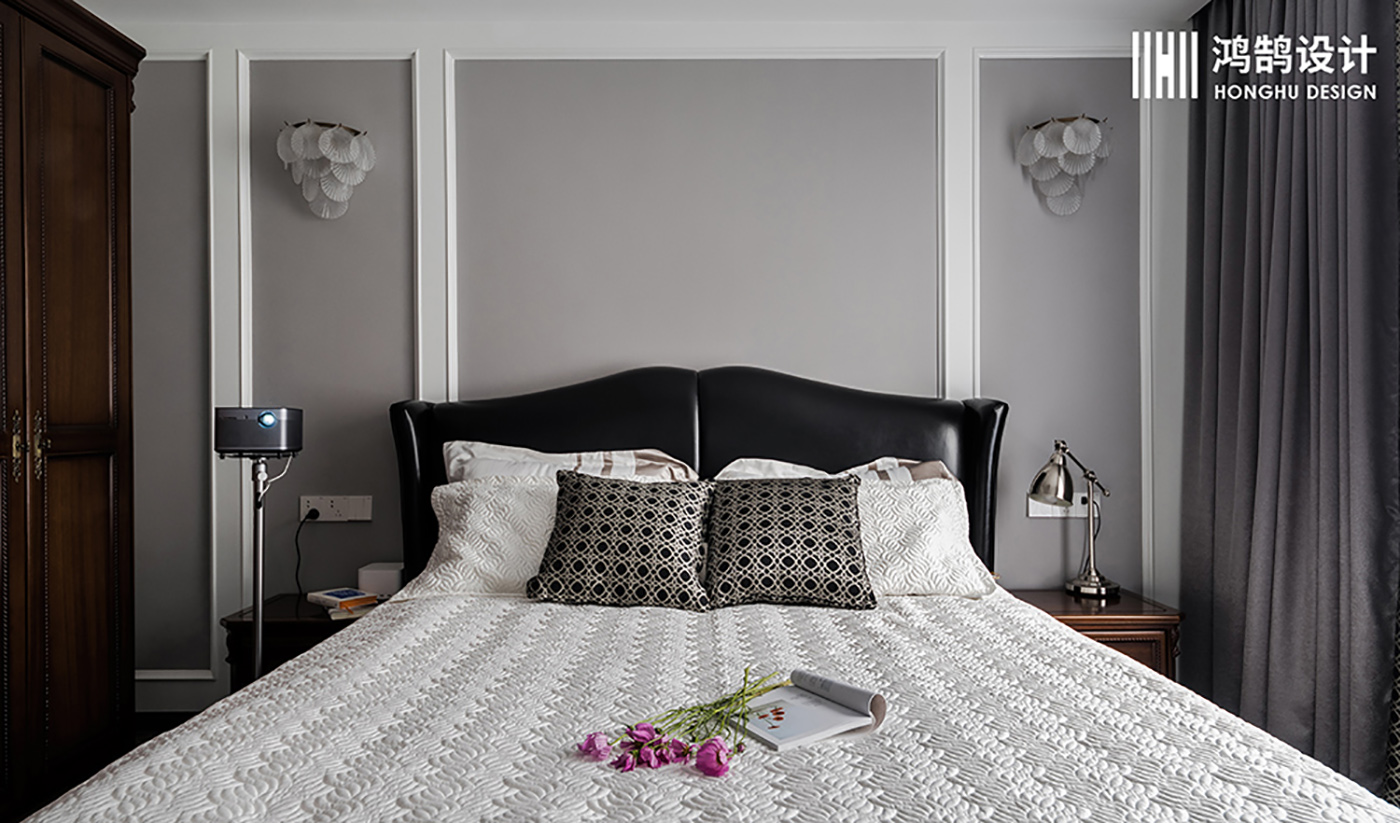 卧室床装修效果图华丽95平现代三居卧室设计案例现代简约卧室设计图片赏析