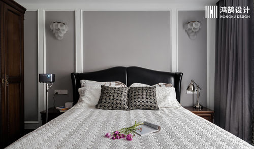 卧室床装修效果图华丽95平现代三居卧室设计案例
