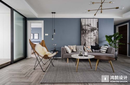 客厅沙发2装修效果图2018鸿鹄最受欢迎作品，半包