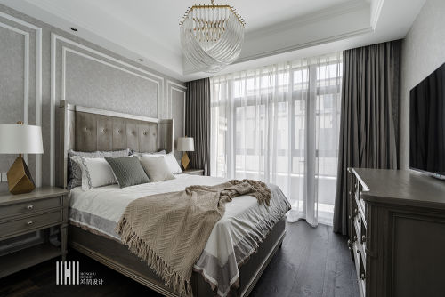 卧室床2装修效果图简洁868平美式别墅卧室设计图