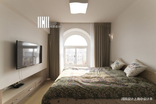 卧室窗帘装修效果图浪漫52平日式复式卧室美图