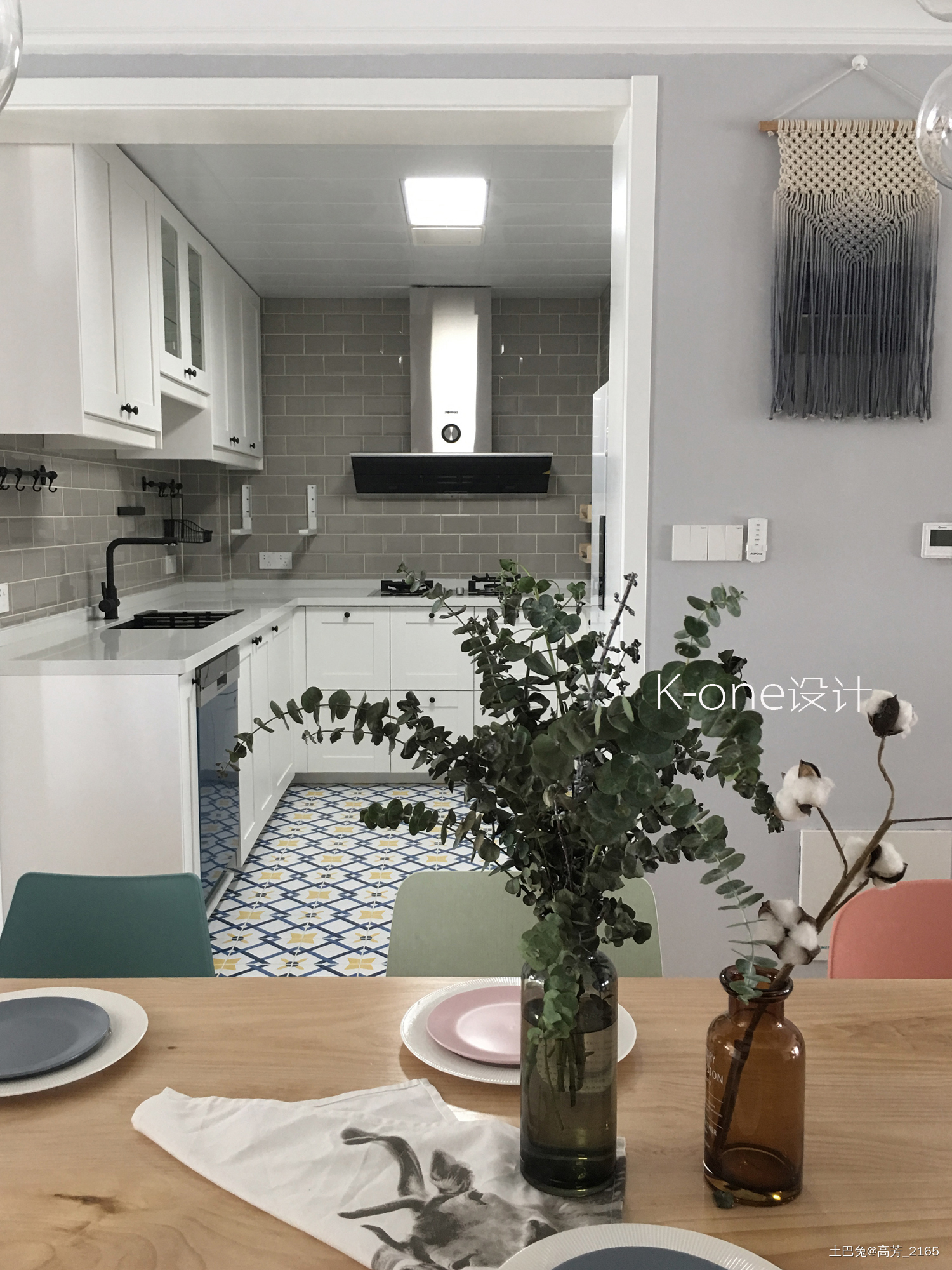 温馨113平北欧四居厨房设计案例设计图片赏析
