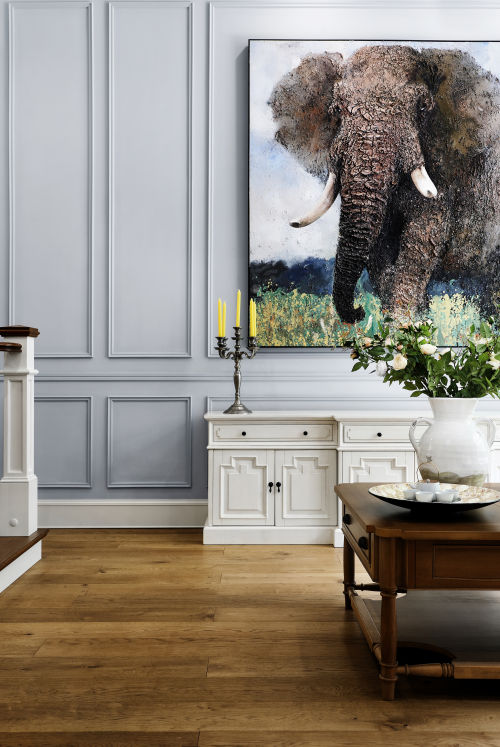 客厅木地板装修效果图轻奢419平美式别墅装饰图片