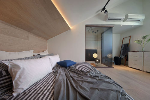 卧室床装修效果图悠雅73平现代三居卧室美图