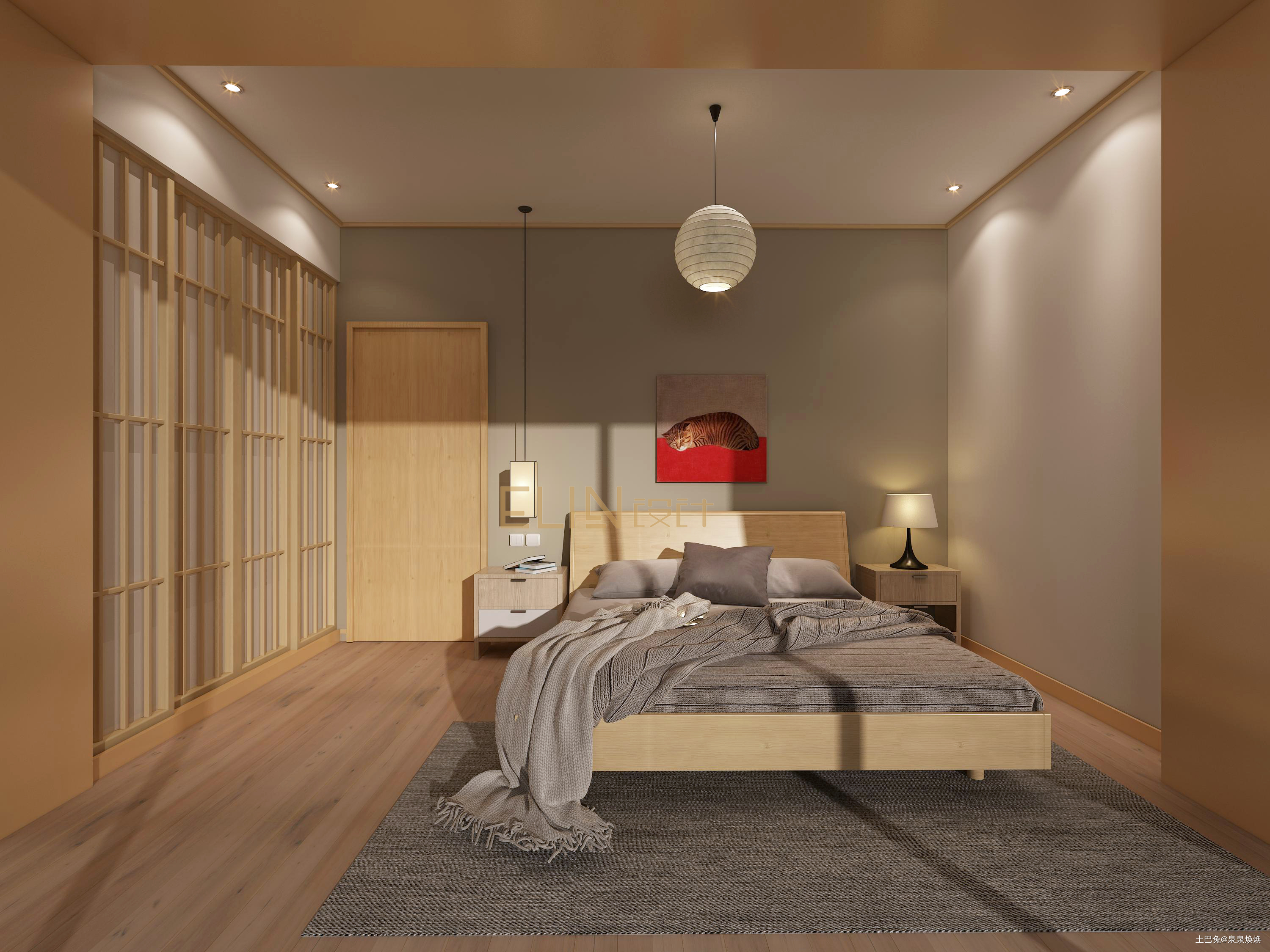 华丽43平日式复式卧室装修图日式卧室设计图片赏析