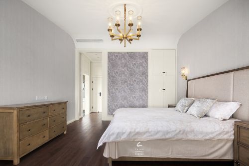 卧室床头柜1装修效果图温馨明净的混搭风格卧室设计