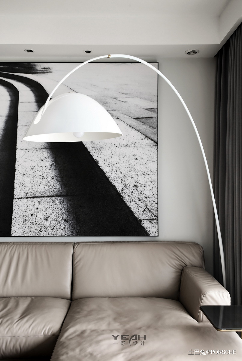 一野设计明珠城140m²现代风格现代简约客厅设计图片赏析