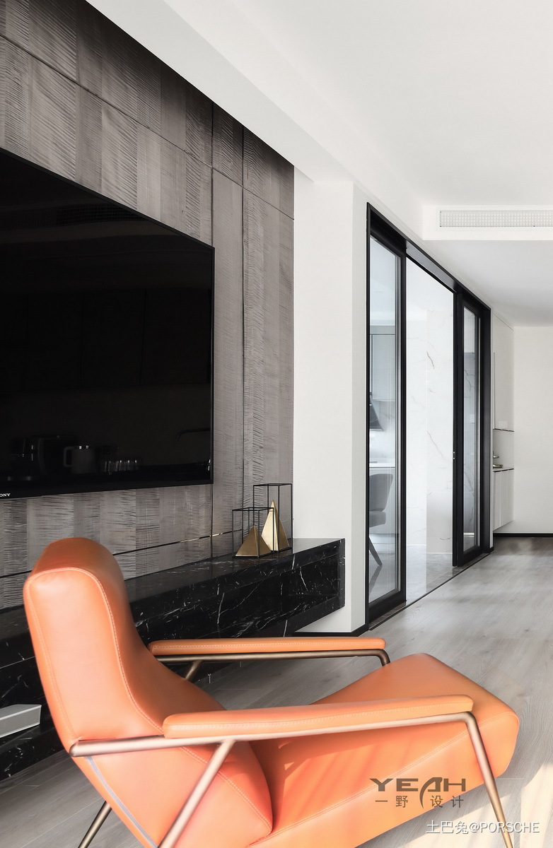 一野设计明珠城140m²现代风格现代简约客厅设计图片赏析