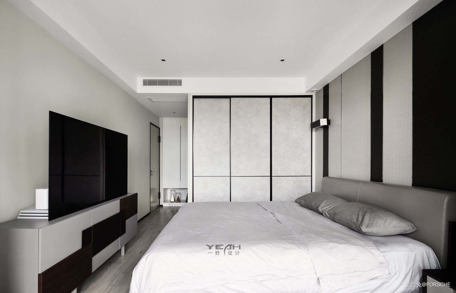 现代风格三居设计现代简约卧室设计图片赏析