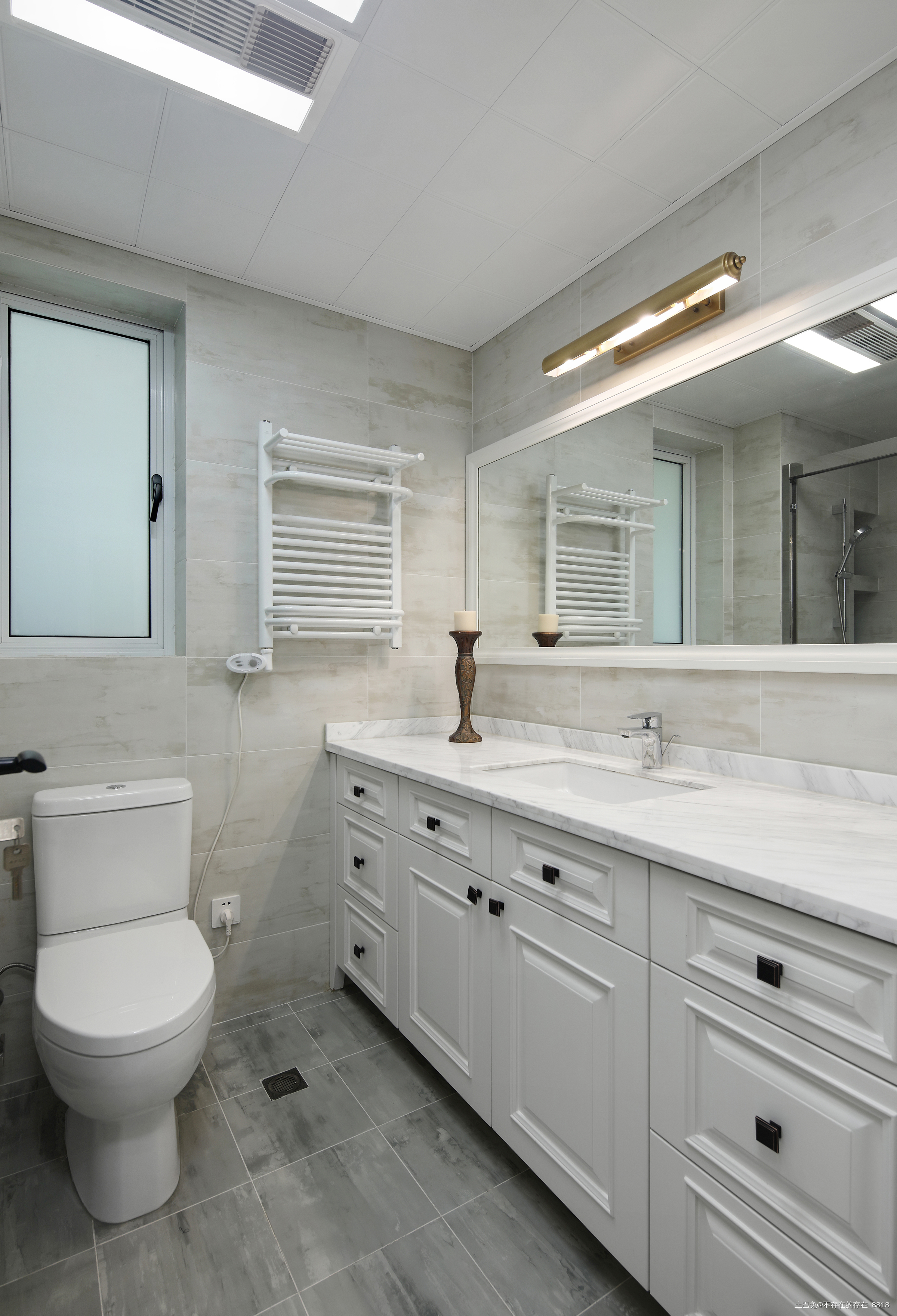 浪漫85平美式三居卫生间装饰图美式卫生间设计图片赏析