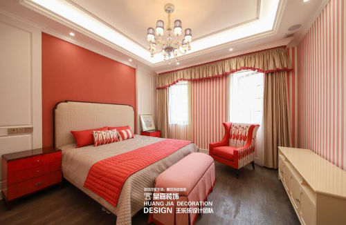 卧室窗帘2装修效果图轻奢518平欧式别墅儿童房装修