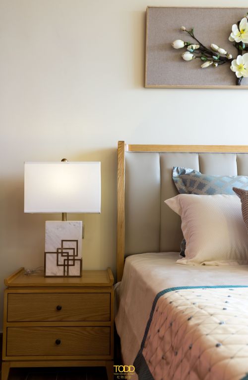卧室窗帘装修效果图华丽110平中式三居卧室装饰图