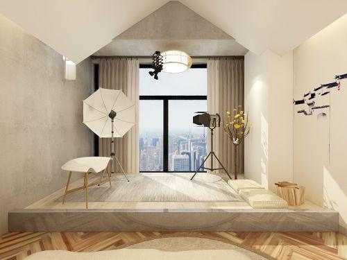 客厅装修效果图温馨45平中式小户型客厅装修美60m²以下一居新中式家装装修案例效果图