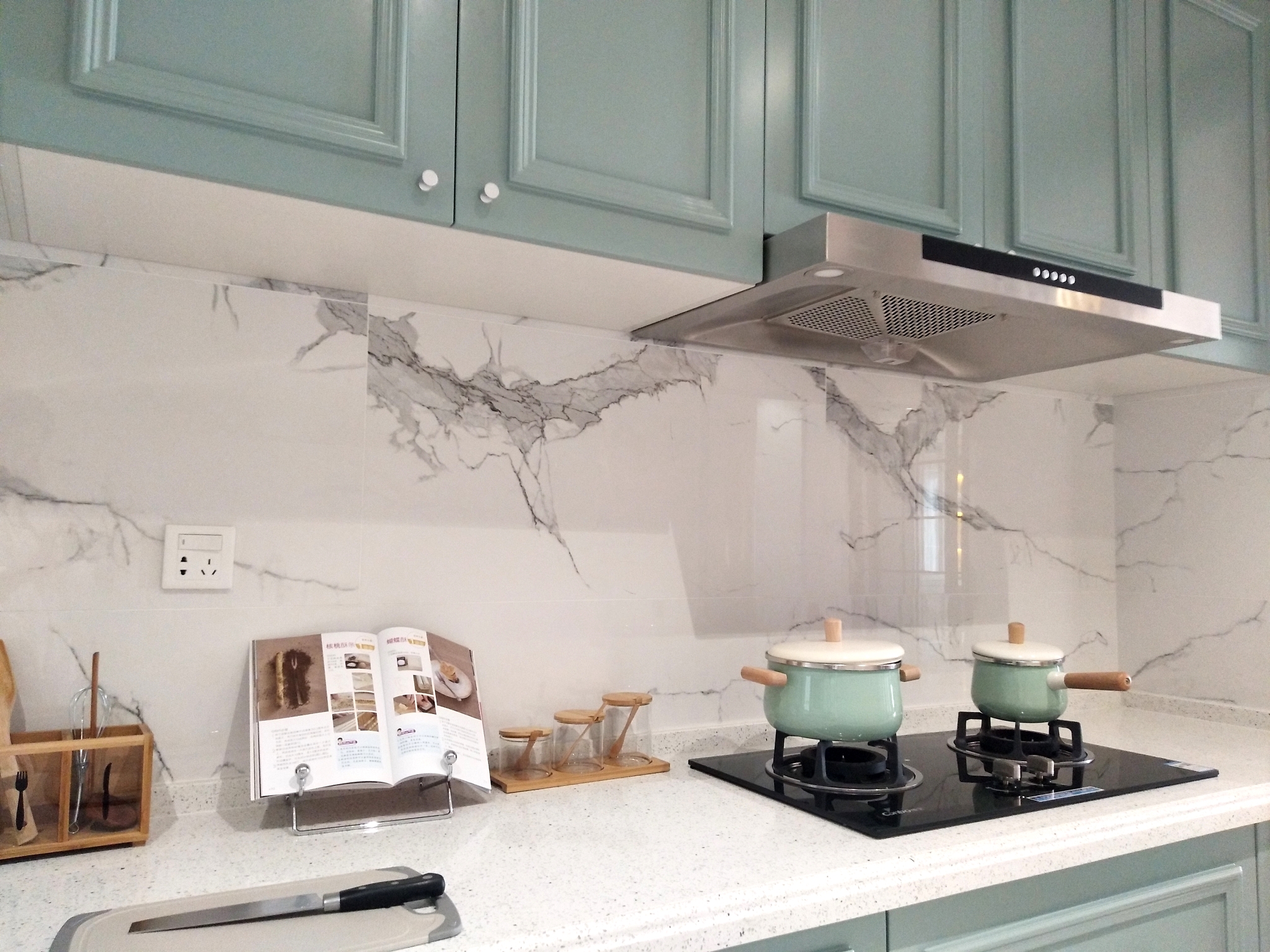 餐厅橱柜装修效果图优雅308平北欧样板间厨房设计北欧风厨房设计图片赏析