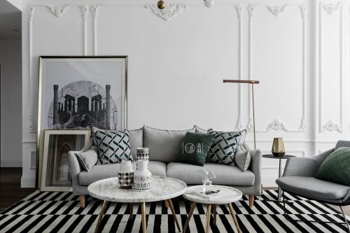 平法式小户型客厅实景图客厅沙发欧式豪华家装装修案例效果图
