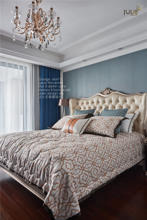 卧室窗帘1装修效果图平新古典四居卧室装饰图
