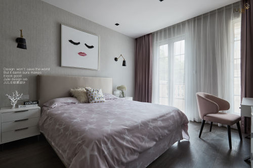 卧室窗帘2装修效果图浪漫888平现代别墅儿童房设计
