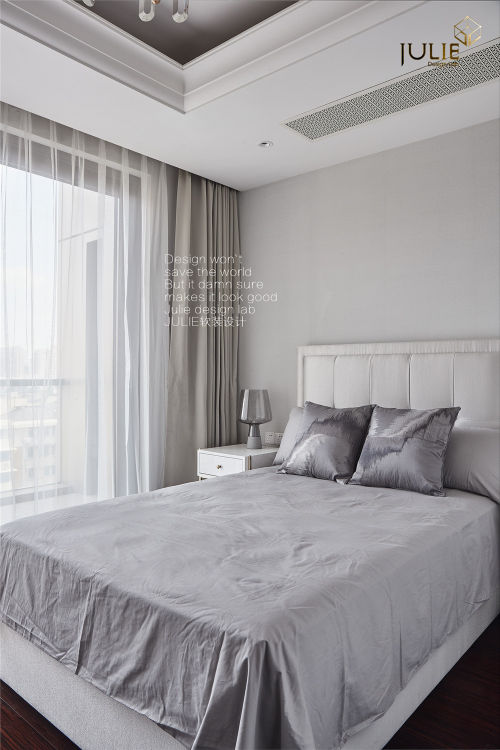 卧室床3装修效果图温馨84平美式复式卧室设计图