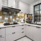 美式风格洁白高贵厨房设计图