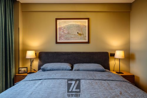 卧室床头柜1装修效果图浪漫75平现代复式卧室图片欣赏