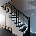北欧风格黑白格调楼梯设计图