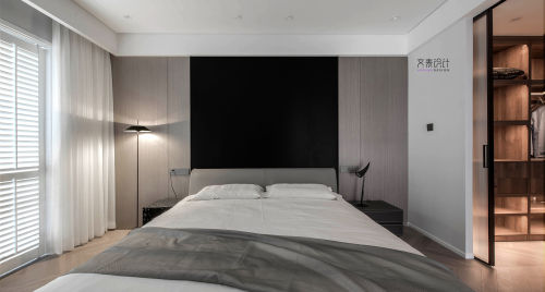 卧室衣柜装修效果图优雅88平现代三居卧室设计案例