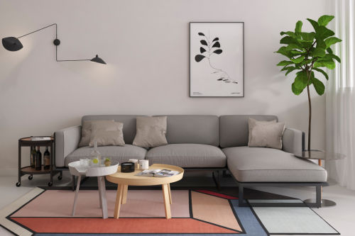 客厅茶几装修效果图优雅26平北欧小户型卧室实景图