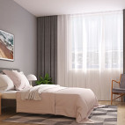 北欧风格明亮卧室设计图