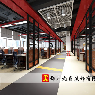 郑州科技公司办公室装修设计案例_3408197