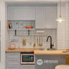 北欧风格开放式小厨房