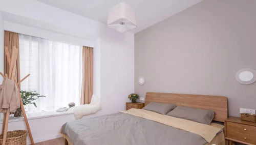 卧室床装修效果图明亮101平现代三居卧室设计美