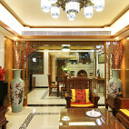 温暖的中式风格别墅客厅设计