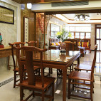 温暖的中式风格别墅餐厅设计