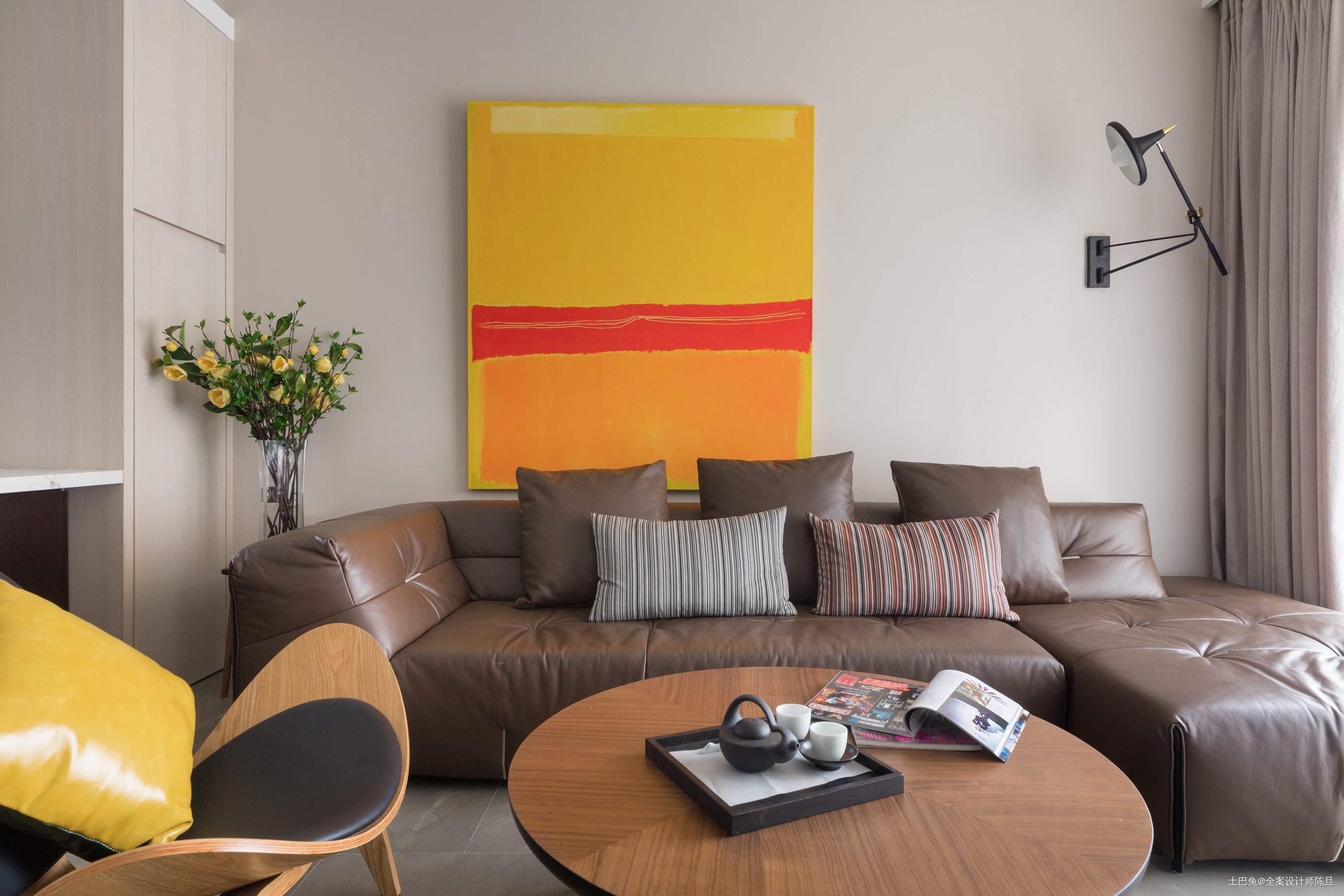 质朴77平简约复式客厅设计效果图现代简约客厅设计图片赏析