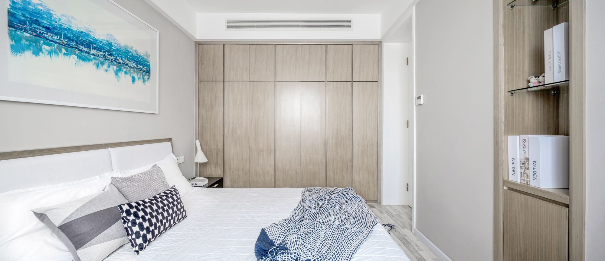 优雅31平简约小户型卧室装修效果图卧室床现代简约卧室设计图片赏析