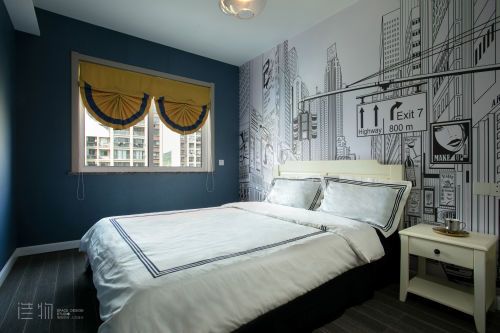 卧室床4装修效果图简洁106平现代三居卧室装修设