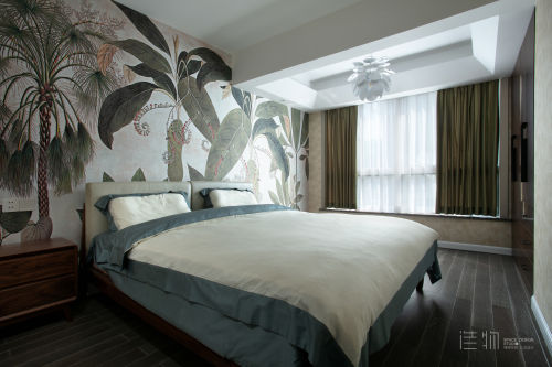 卧室床装修效果图大气87平现代三居卧室装修装饰
