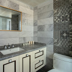 蔚蓝的现代风格三居室卫浴设计