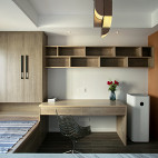 蔚蓝的现代风格三居室书房设计