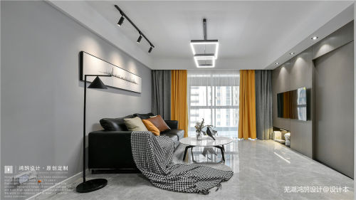 客厅窗帘装修效果图典雅79平现代三居客厅装修案例