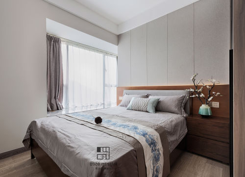 新中式125㎡四居卧室装修设计效果图
