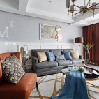 舒适的美式风格二居室客厅设计