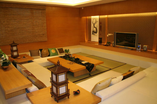 客厅装修效果图精美100平日式二居客厅设计美81-100m²二居日式家装装修案例效果图