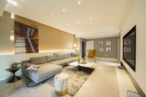 客厅沙发装修效果图简洁158平现代四居客厅装饰美