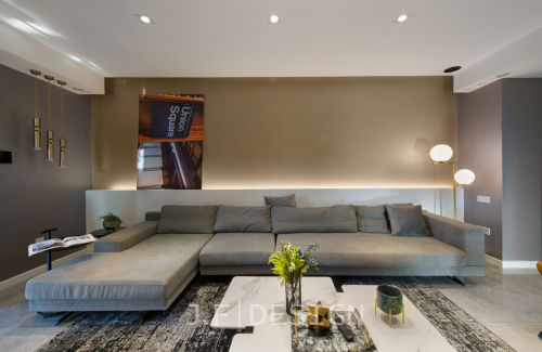 客厅沙发装修效果图优雅142平现代四居客厅装修效