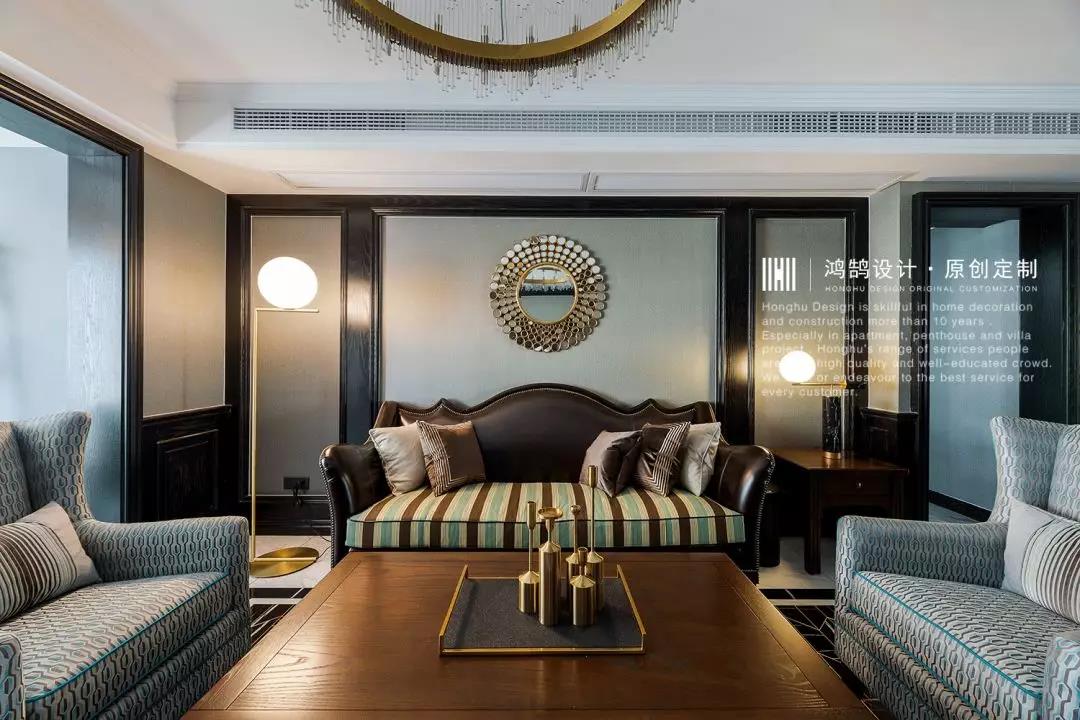 客厅沙发3装修效果图悠雅113平美式三居客厅实拍图美式客厅设计图片赏析