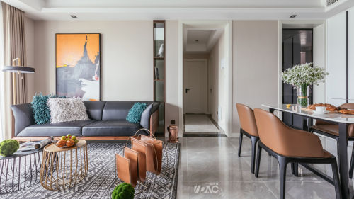 客厅沙发装修效果图优美73平简约三居客厅案例图