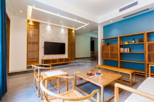 客厅电视柜3装修效果图华丽551平中式别墅客厅设计图